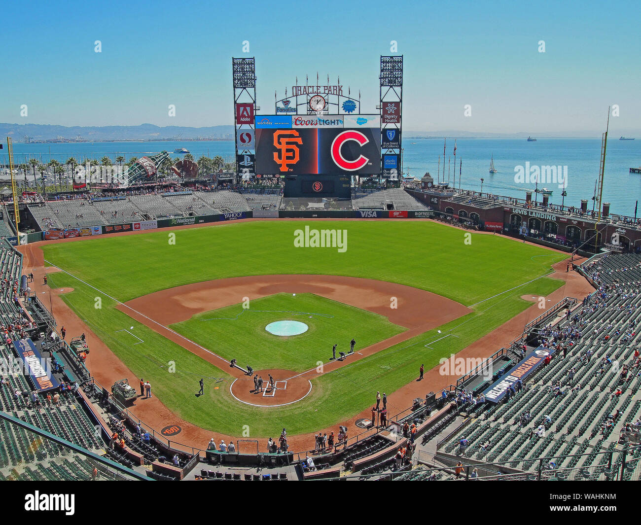 Oracle Park, Heimat der San Francisco Giants Baseball Team. Kalifornien Stockfoto