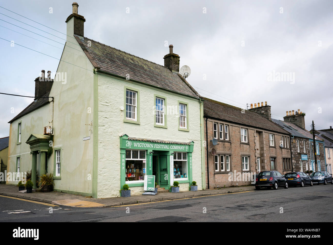 Festival Hauptquartier für wigtown's Book Festival ist wigtown Festival Buchhandlung in den National Book town, Wigtown, Dumfries and Galloway, Schottland, Großbritannien, Stockfoto