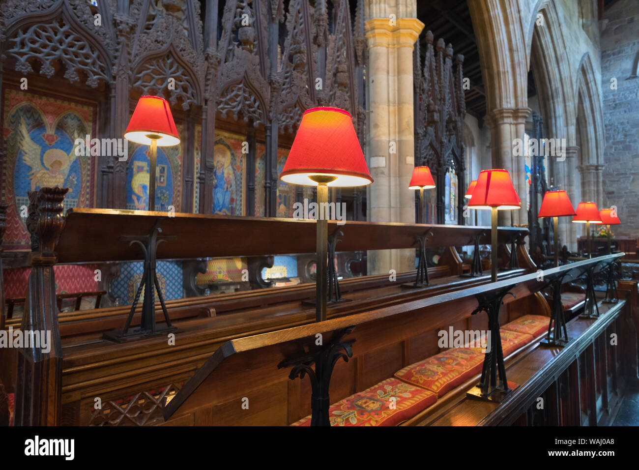 Lancaster Klosterkirche. Lancaster Lancashire, Großbritannien Stockfoto