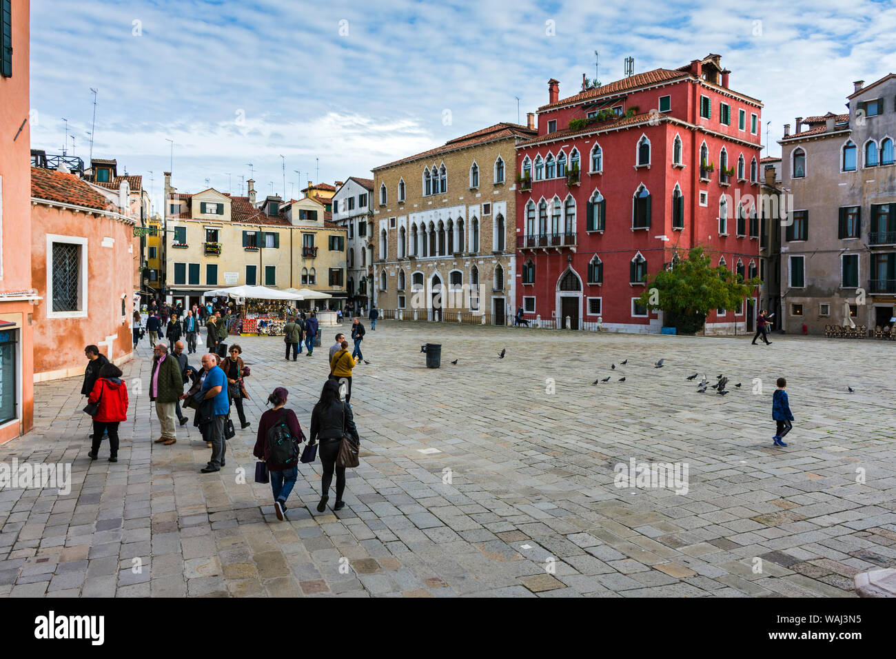 Campo Sant'Angelo Square, Venedig, Italien Stockfoto
