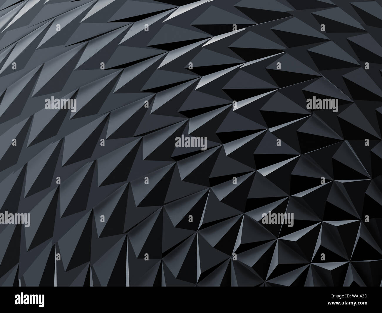 Abstrakte dunklen geometrischen Hintergrund mit dreiecksnetz Muster, 3D-Rendering illustration Stockfoto