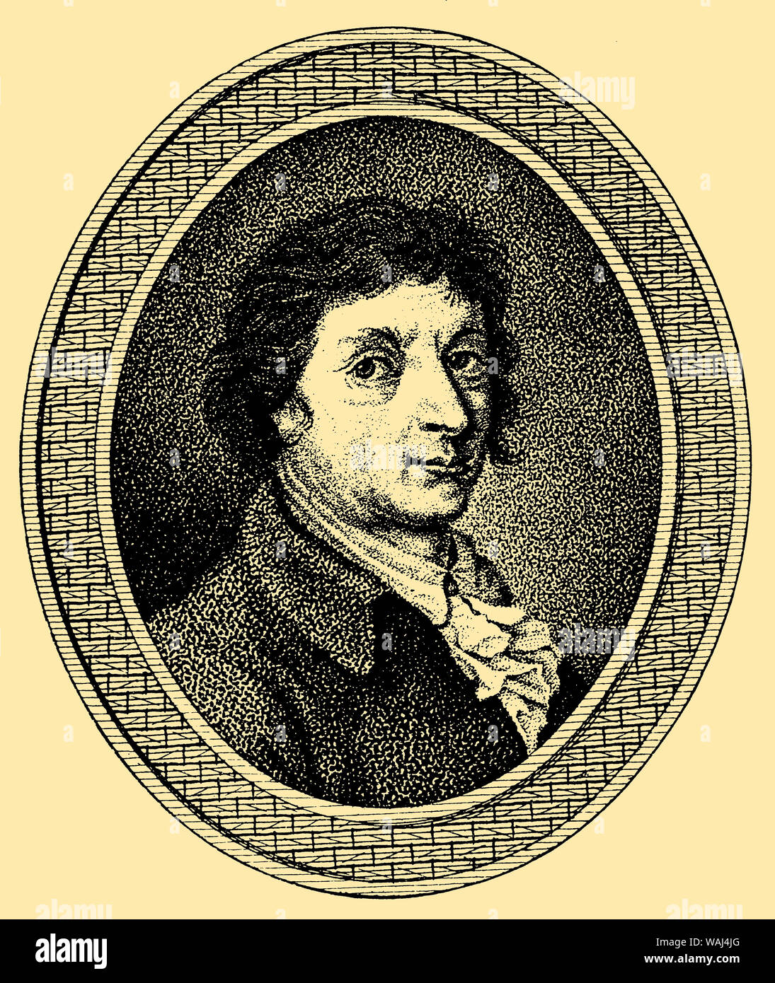 Franz Carl Achard (1753-1821). Nach einem Kupferstich von S. Halle,, S Halle (, ) Stockfoto