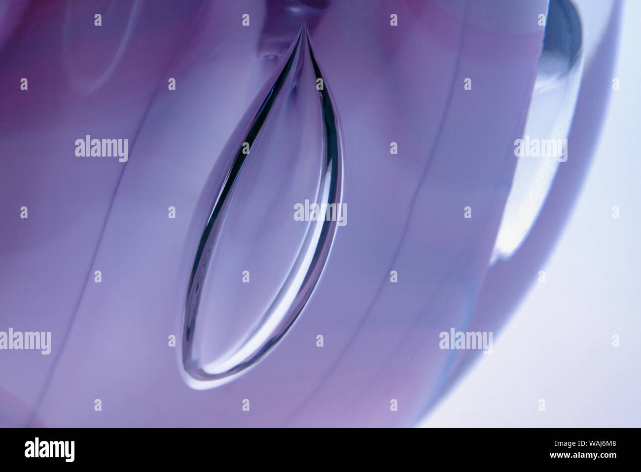 Frozen bubbles in Glas. Stockfoto