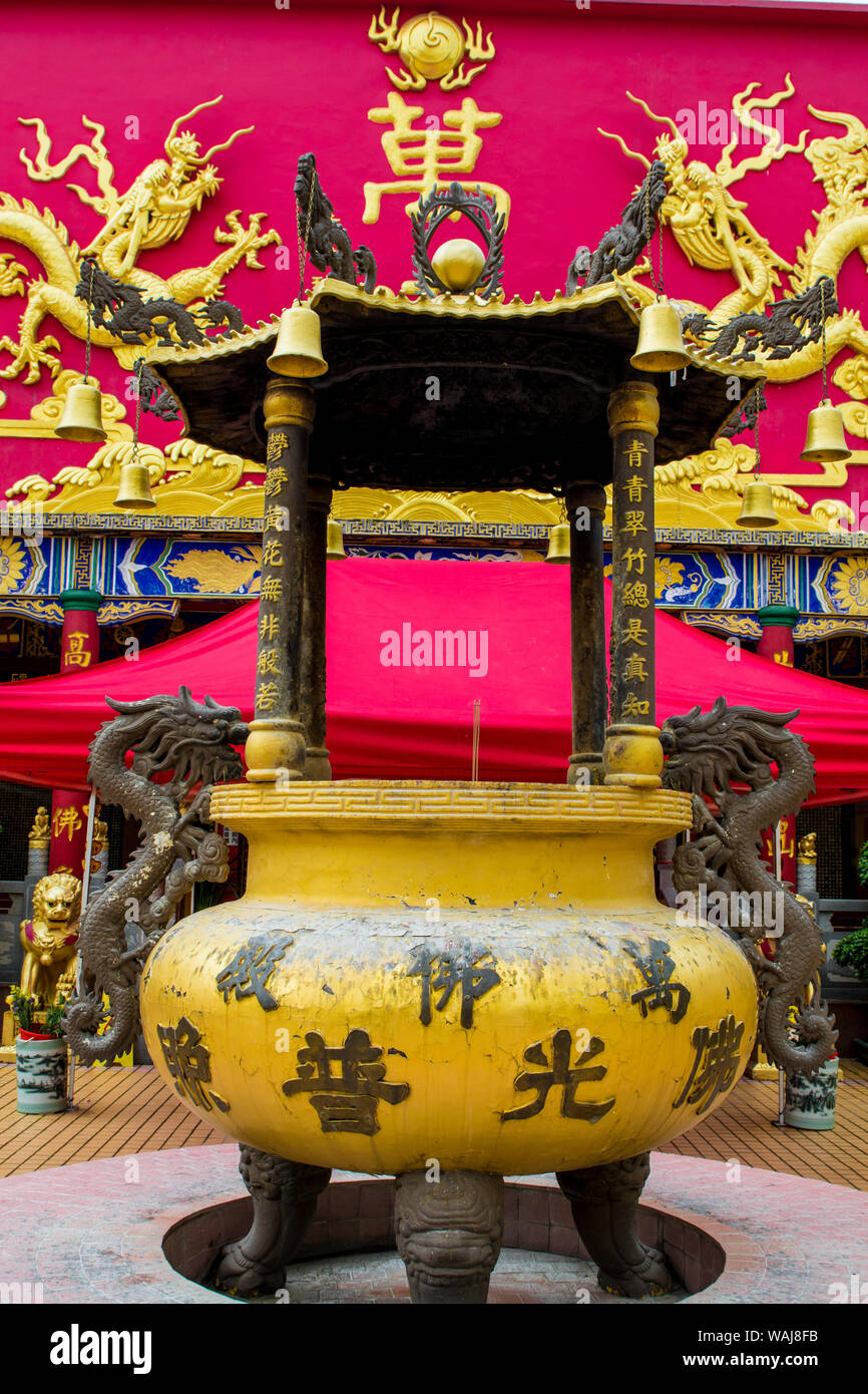 Zehn Tausend Buddhas Monastery, Sha Tin, Hongkong, China. Stockfoto