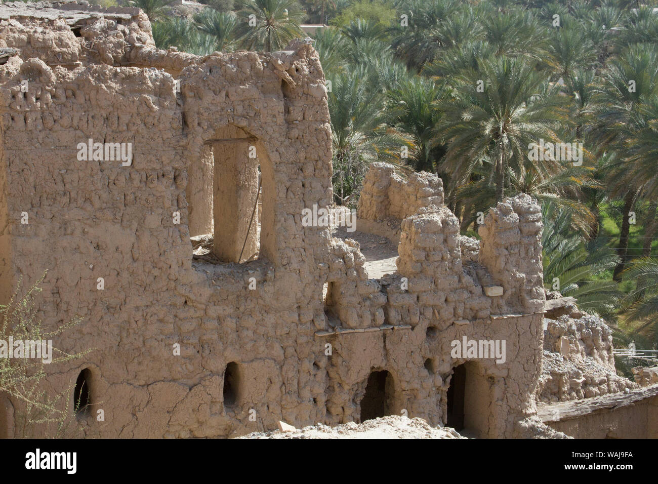 Nizwa. Alten wüste Dorf aufgegeben. Oman. Stockfoto