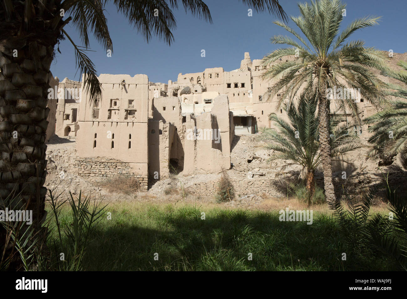 Nizwa. Alten wüste Dorf aufgegeben. Oman. Stockfoto