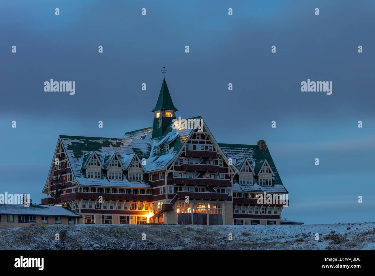 Prince of Wales Hotel in Waterton Lakes National Park, Alberta, Kanada Stockfoto