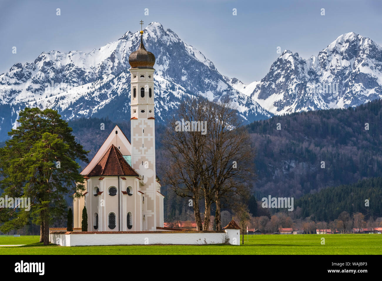 Die Wieskirche Wieskirche oder auf die Romantische Straße in Bayern, Deutschland Stockfoto
