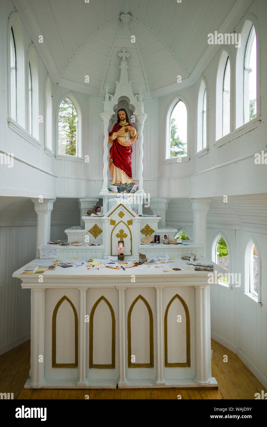 Kanada, Quebec, Albergo Fontana. Ermitage-Saint-Antoine, Kloster und Wallfahrtsort, kleine Kapelle Stockfoto