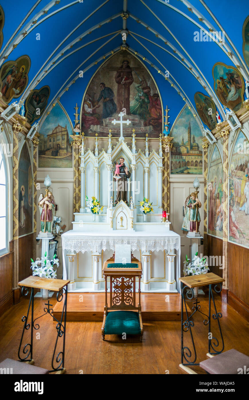 Kanada, Quebec, Albergo Fontana. Ermitage-Saint-Antoine, Kloster und Wallfahrtsort, der Hl. Antonius von Padua Kapelle, Anbauteile innen Stockfoto