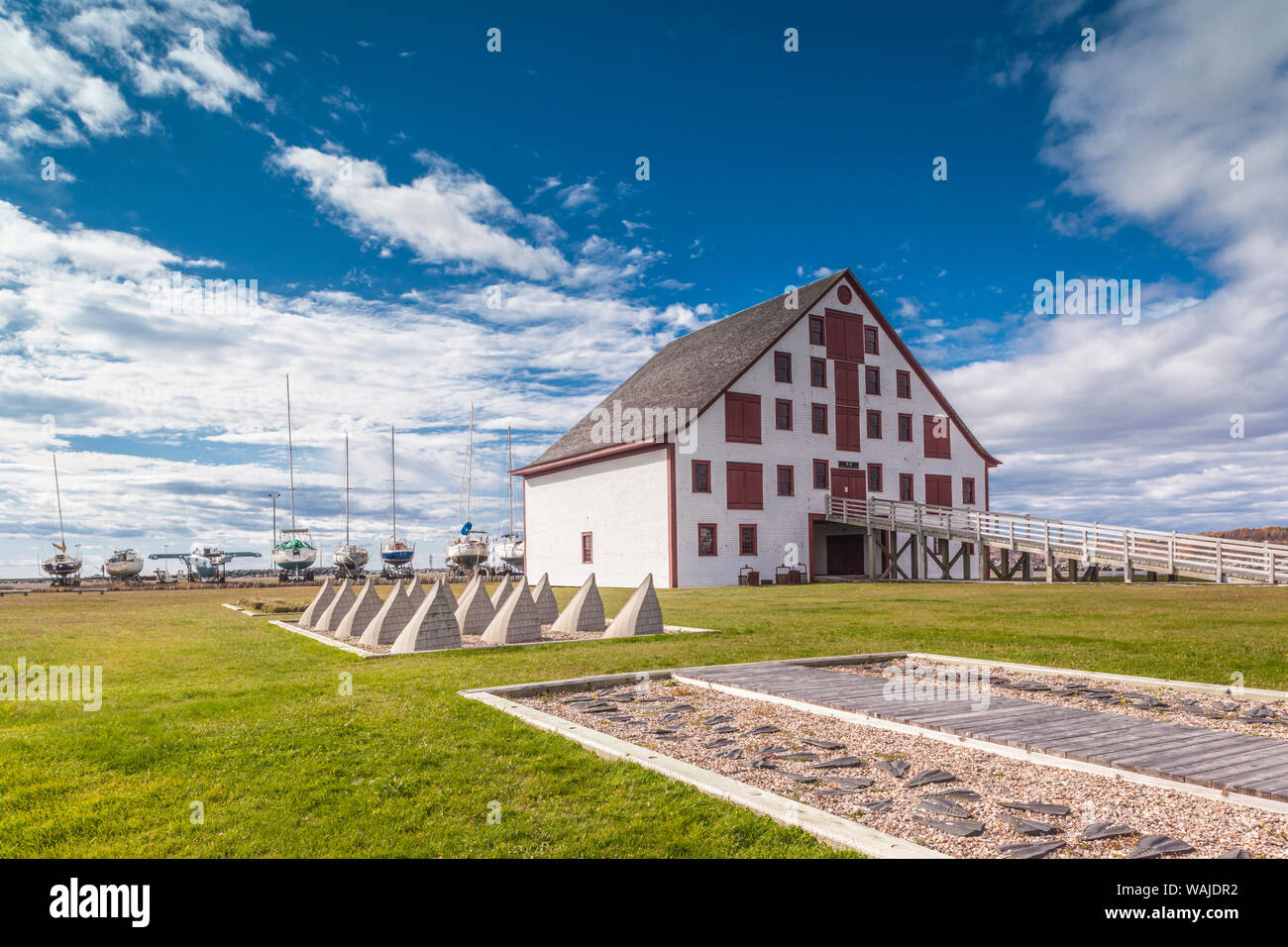 Kanada, Quebec, Paspebiac. Website Historique Banc de Peche De Paspebiac, Fischerei Museum Stockfoto