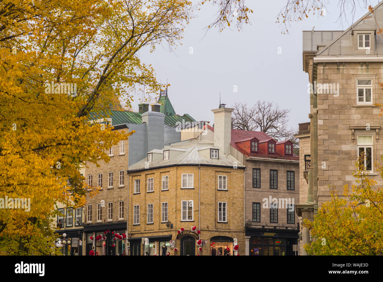 Kanada, Quebec, Quebec City. Obere Stadt Stockfoto