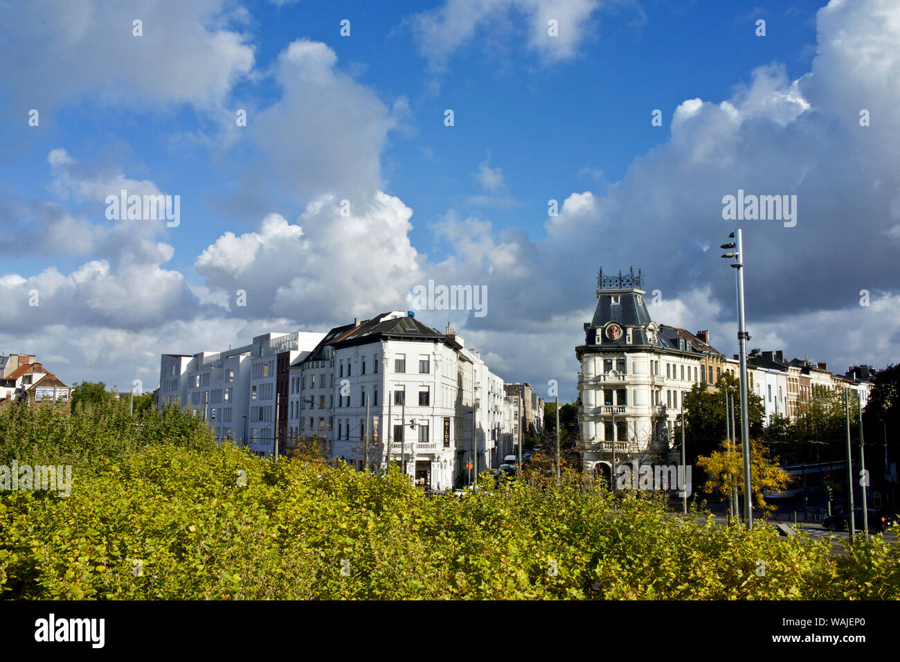 Belgien, Antwerpen. Blick auf die Stadt von den Schritten der Palast der Justiz Stockfoto