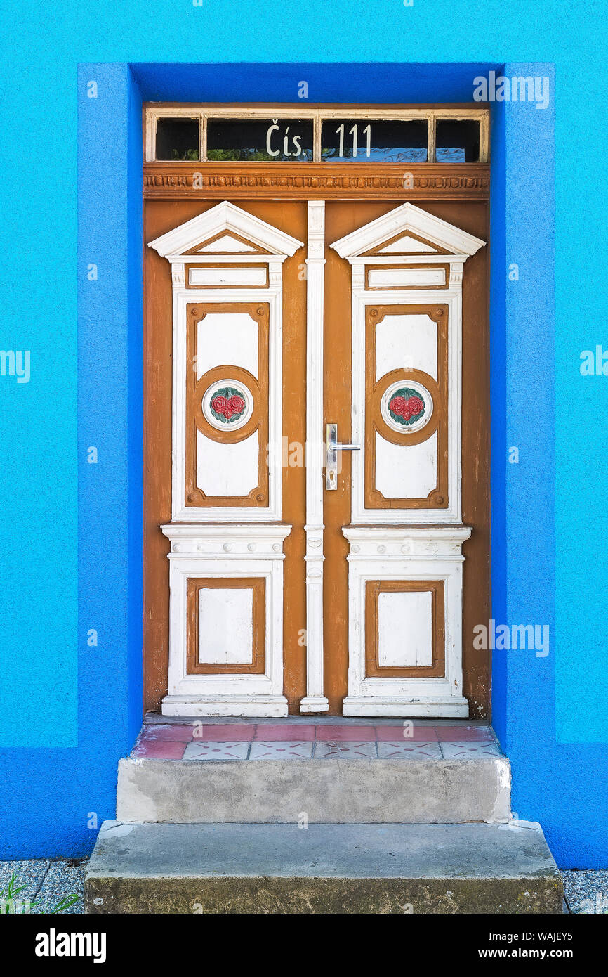 Europa, Tschechische Republik, Südmähren. Haus Tür. Kredit als: Jim Nilsen/Jaynes Galerie/DanitaDelimont.com Stockfoto