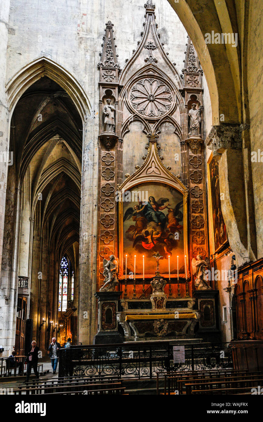 Frankreich, Toulouse. Kathedrale von St. Etienne Interieur. Stockfoto