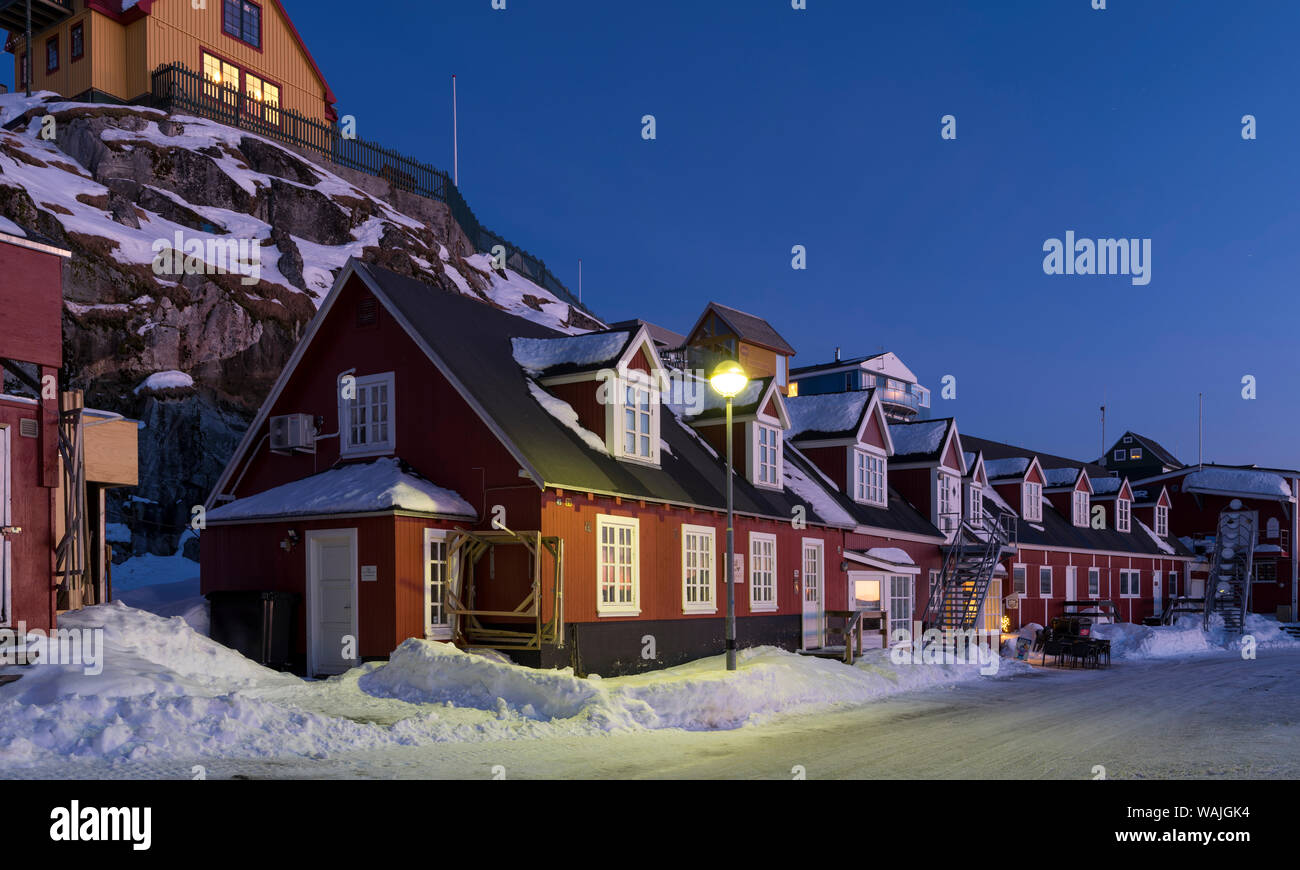 Die Altstadt, Nuuk, die Hauptstadt von Grönland. (Redaktionelle nur verwenden) Stockfoto