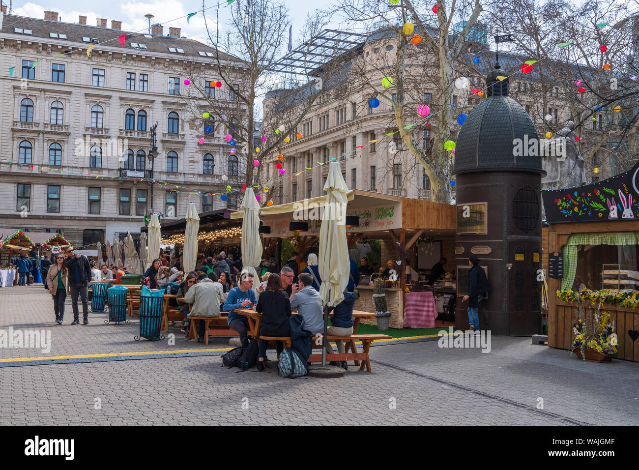Im freien Markt in der historischen Innenstadt von Budapest, Ungarn Stockfoto