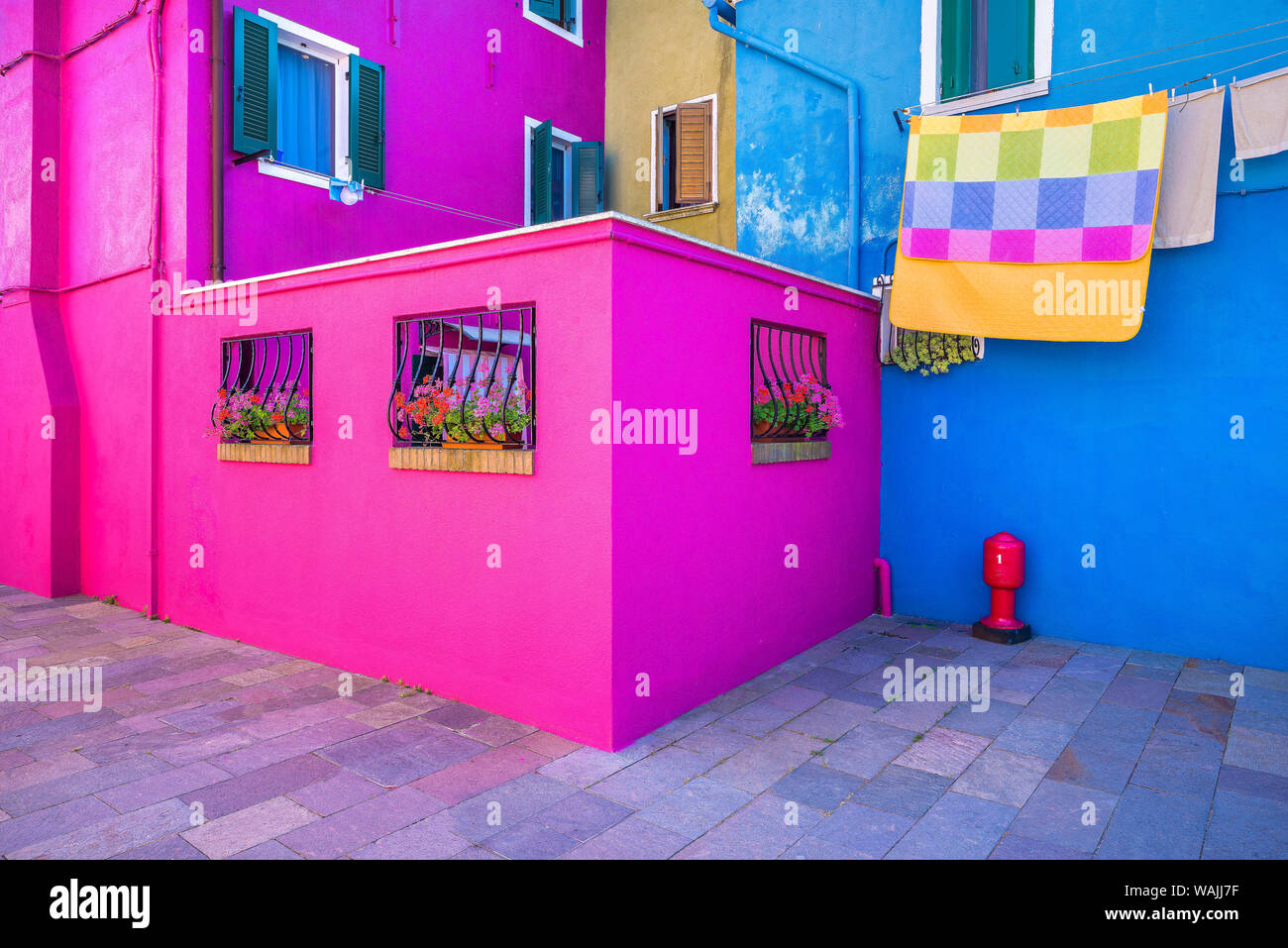 Italien, Burano. Buntes Haus Wände. Kredit als: Jim Nilsen/Jaynes Galerie/DanitaDelimont.com Stockfoto