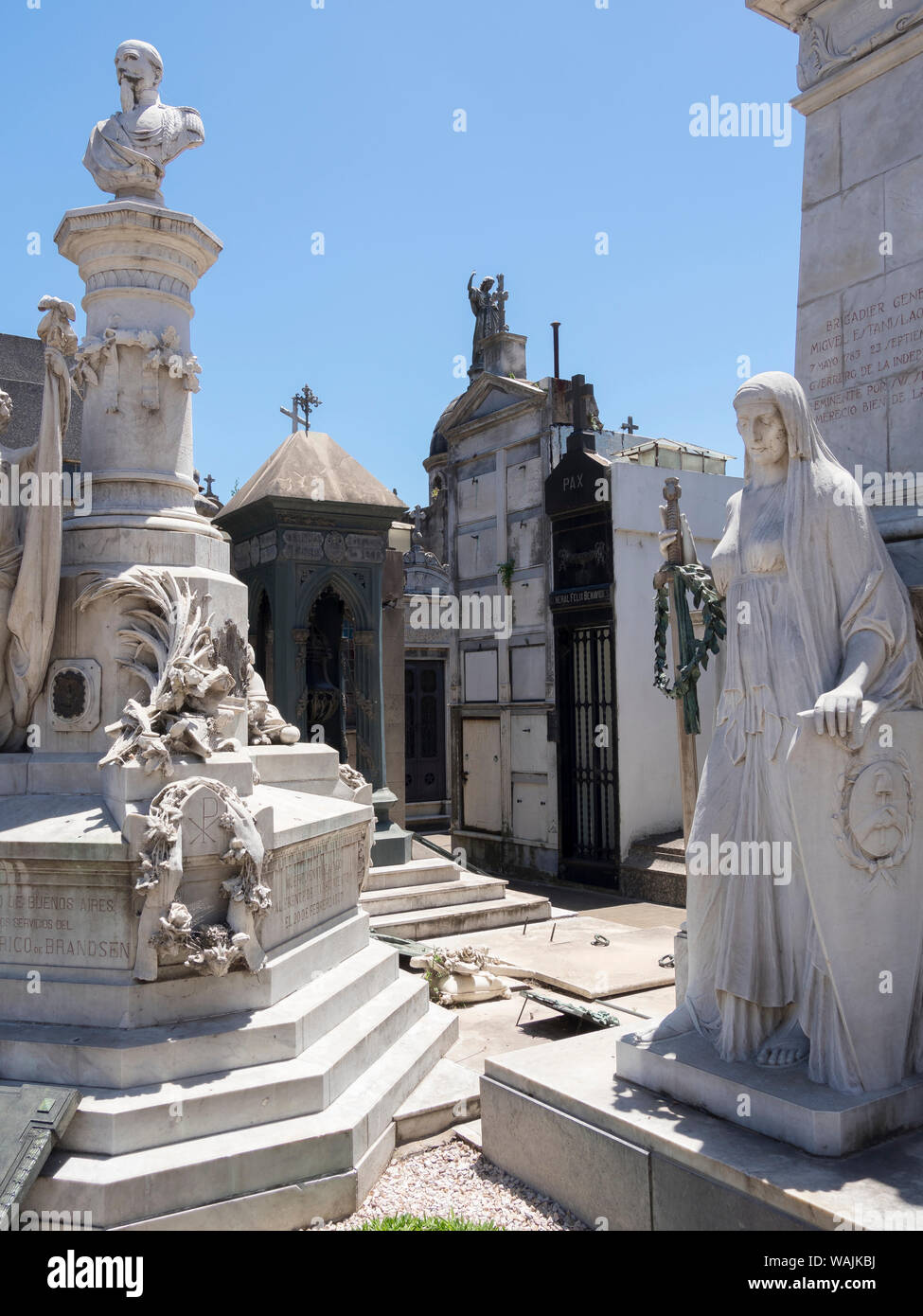 Friedhof von Recoleta (Cementerio de la Recoleta). Buenos Aires, der Hauptstadt von Argentinien. Stockfoto