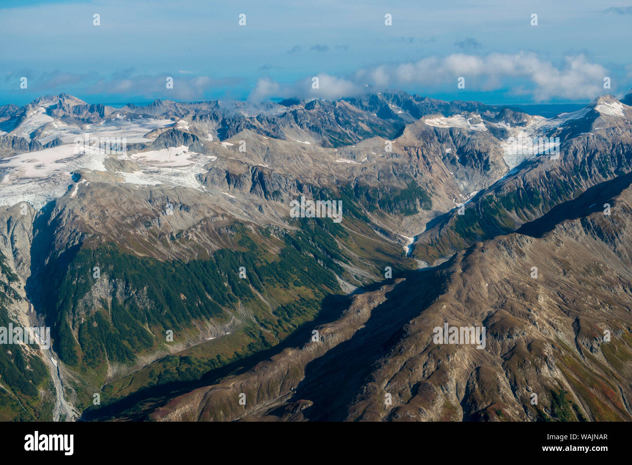 Antenne des Lake Clark National Park, Alaska, USA. Stockfoto