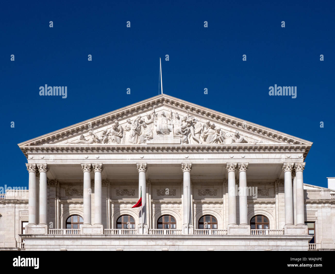 Portugal, Lissabon. Palast von Sao Bento, 1834 erbaut, der Sitz des portugiesischen Parlaments. Stockfoto