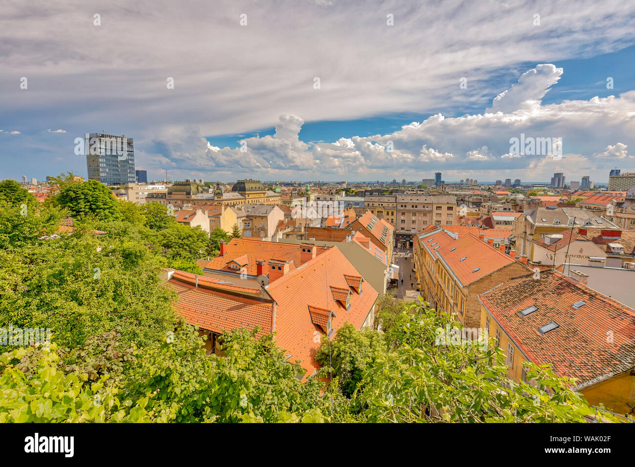 Kroatien, Zagreb. Überblick über die Innenstadt. Credit: Fred Herr/Jaynes Galerie/DanitaDelimont.com Stockfoto