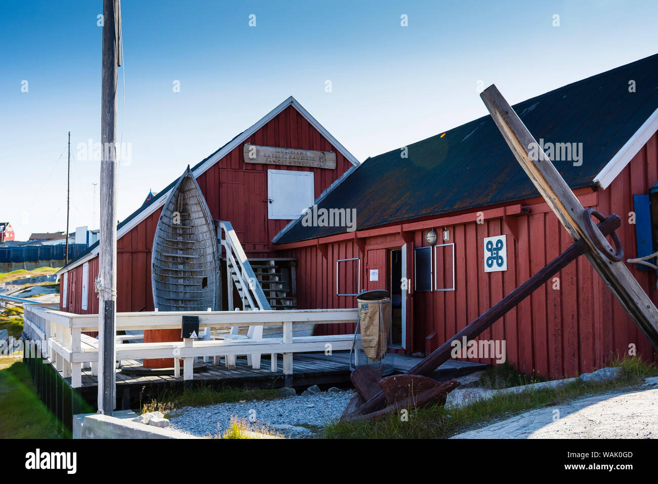 Grönland, Ilulissat. Die lokale Fischerei und Jagd Museum. Stockfoto