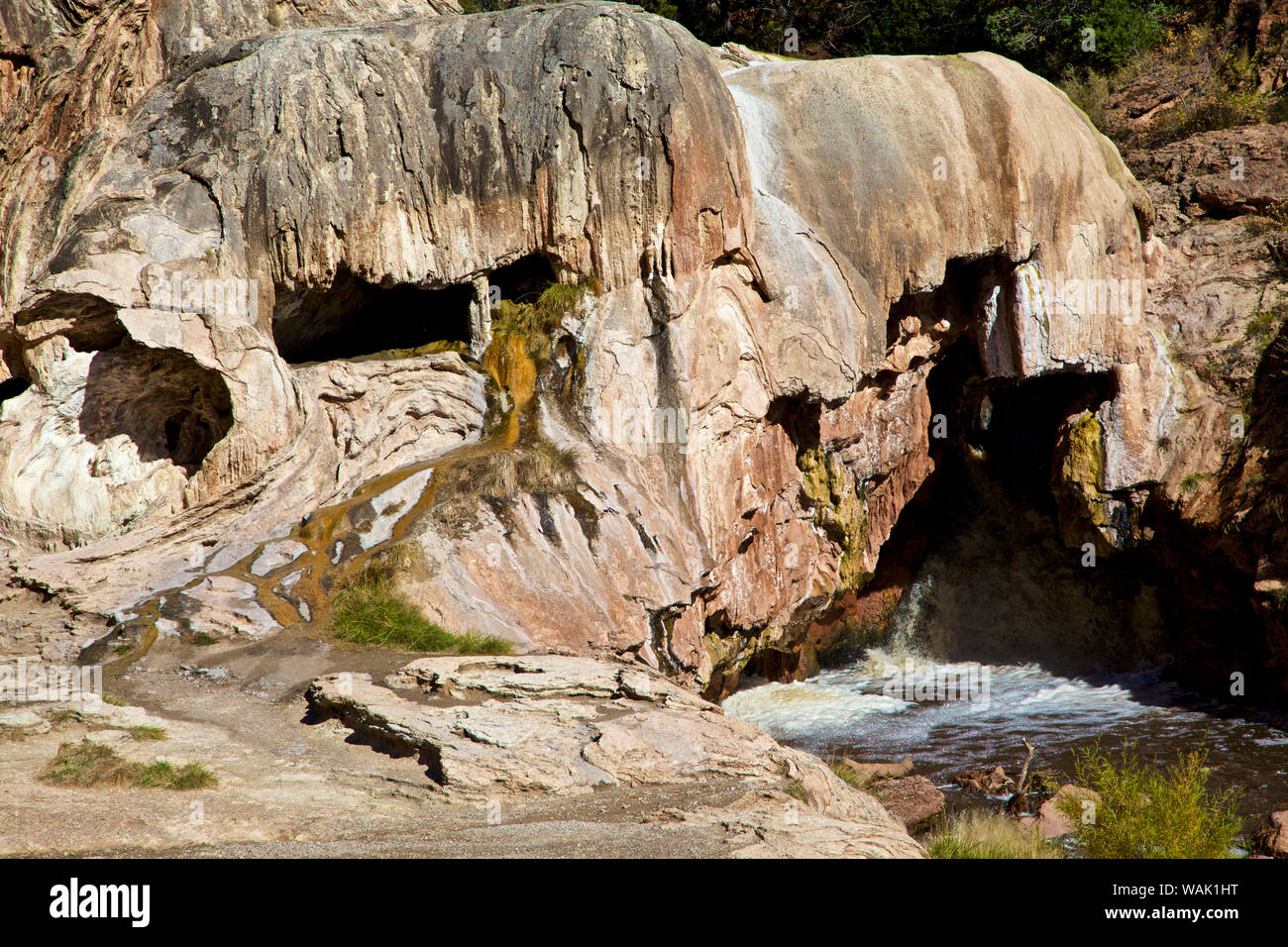USA, New Mexiko. Soda Dam, Jemez Bergen Stockfoto