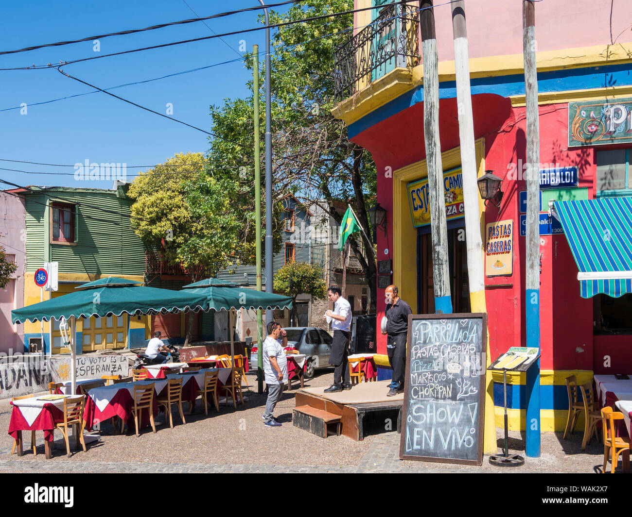 La Boca, in diesem Quartal ist eine der Hauptattraktionen von Buenos Aires, der Hauptstadt von Argentinien. (Redaktionelle nur verwenden) Stockfoto