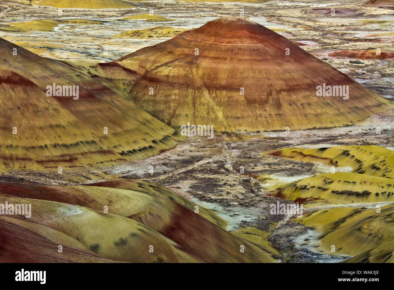 Painted Hills, John Day Fossil Beds, Mitchell, Oregon, USA. Stockfoto