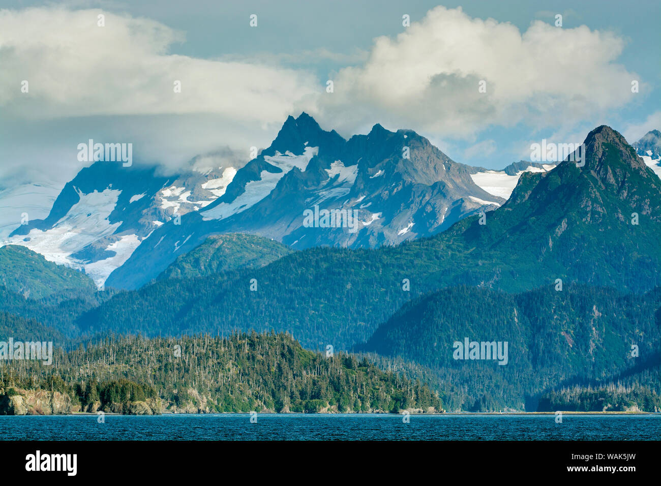 Harding Icefield, die Kachemak Bucht, Kenai Fjords National Park, Alaska, USA. Stockfoto