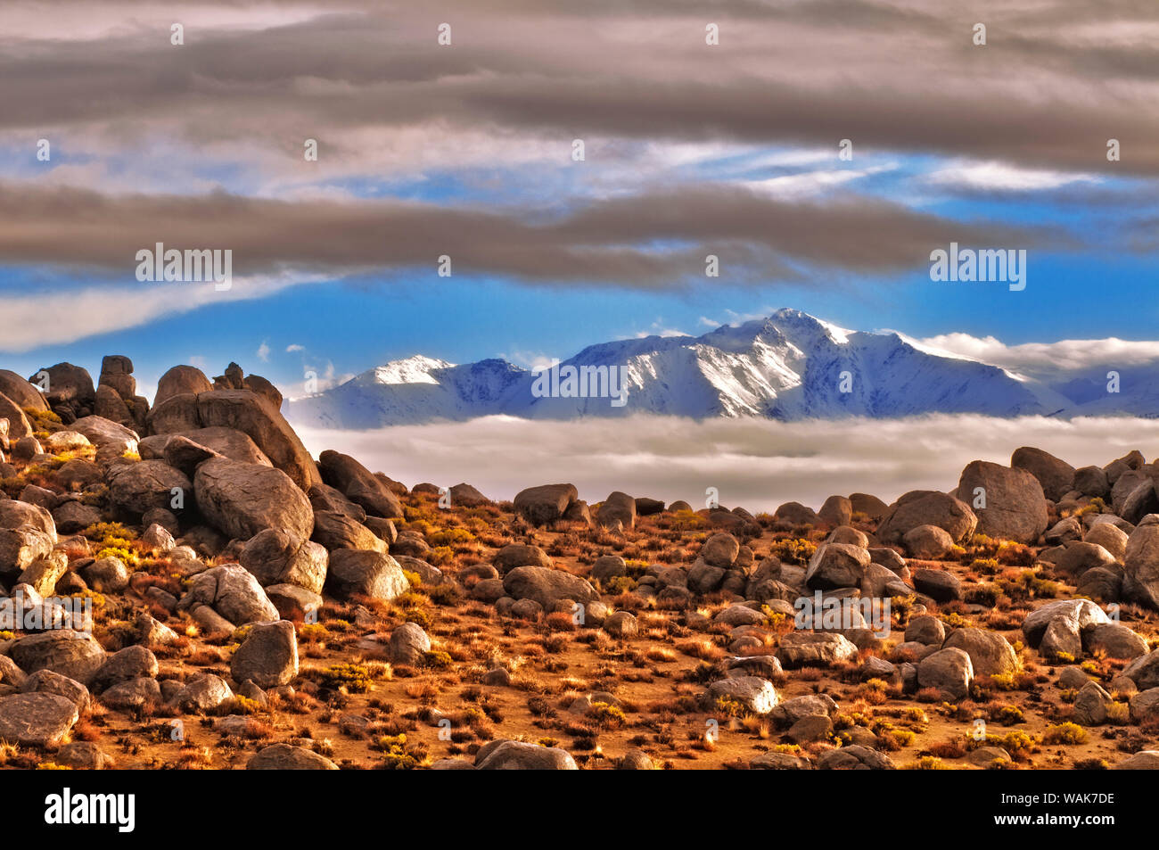 Weißer Berg aus Buttermilch Land, Bishop, Kalifornien, USA. Stockfoto