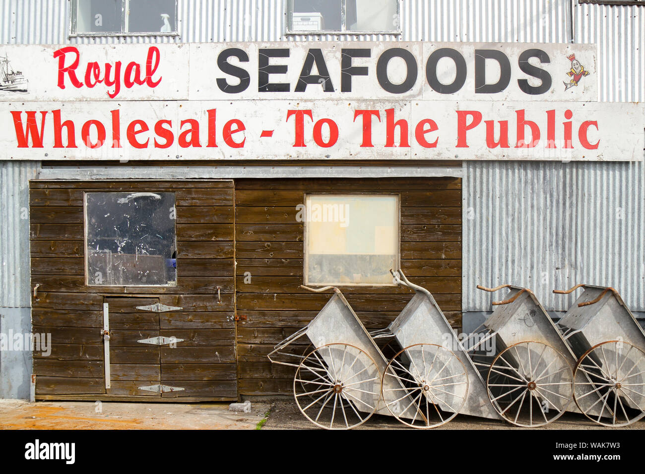 Royal Meeresfrüchte, Municipal Wharf II, Monterey, Kalifornien, USA. Stockfoto