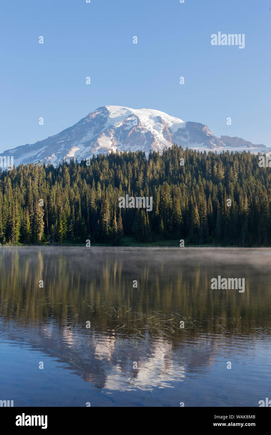 USA, Washington State. Mount Rainier National Park, Mount Rainier von Reflexionen See Stockfoto
