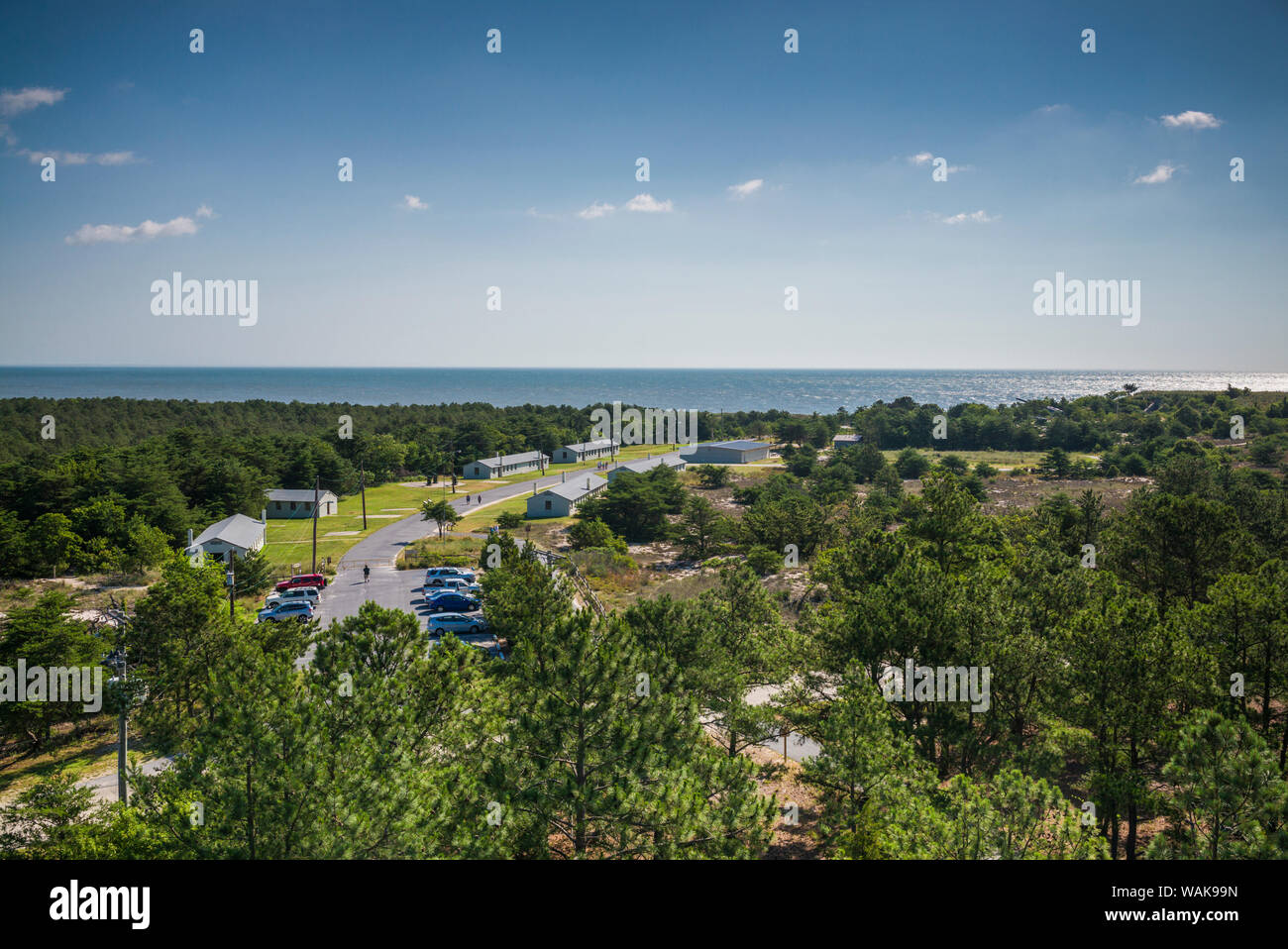 USA, Florida, Lewes. Cape Henlopen State Park, Fort Meilen, ehemaliger WW2-Ära Küstenartillerie Batterie, Erhöhte Ansicht Stockfoto