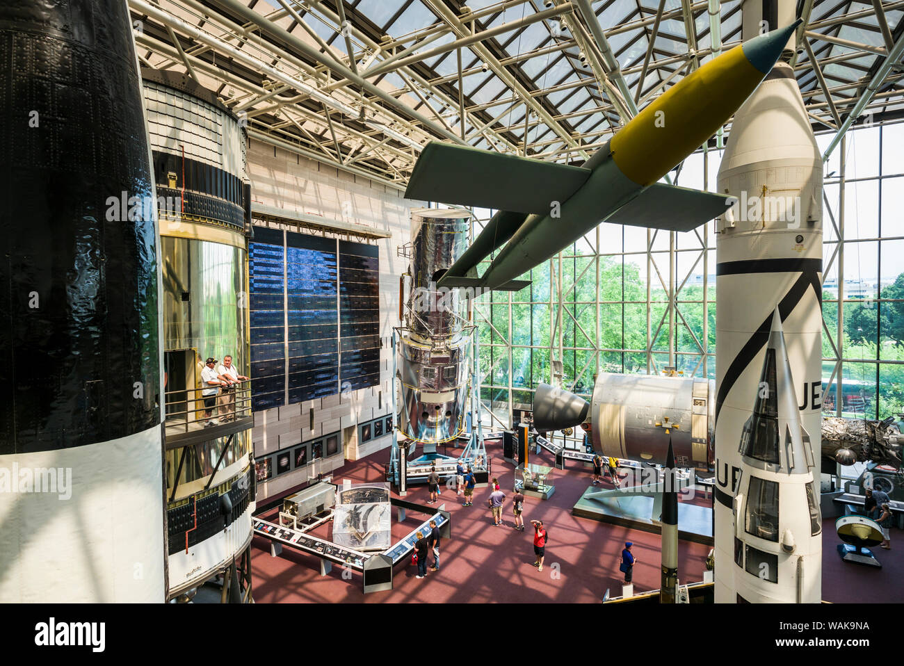 USA, Washington D.C. National Air und Space Museum, Rakete, Galerie (Editorial nur verwenden) Stockfoto