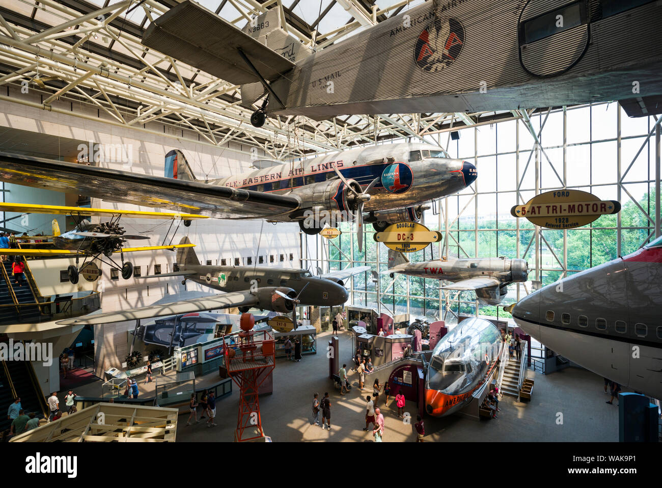 USA, Washington D.C. National Air und Space Museum, Pioniere der Luftfahrt, im frühen 20. Jahrhundert Luftfahrt (Redaktionelle nur verwenden) Stockfoto
