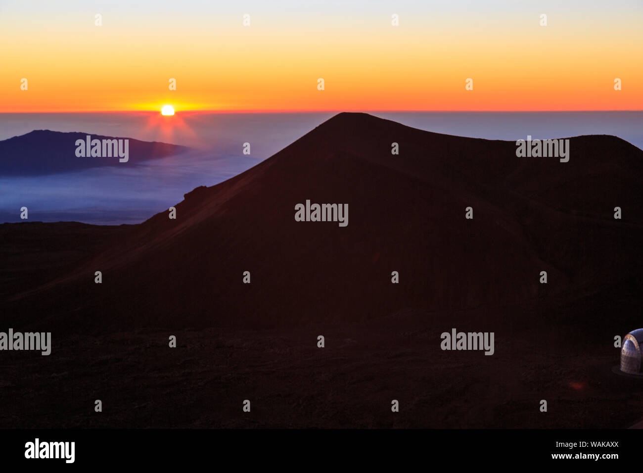Gipfel des Mauna Kea, Big Island, Hawaii, USA Stockfoto