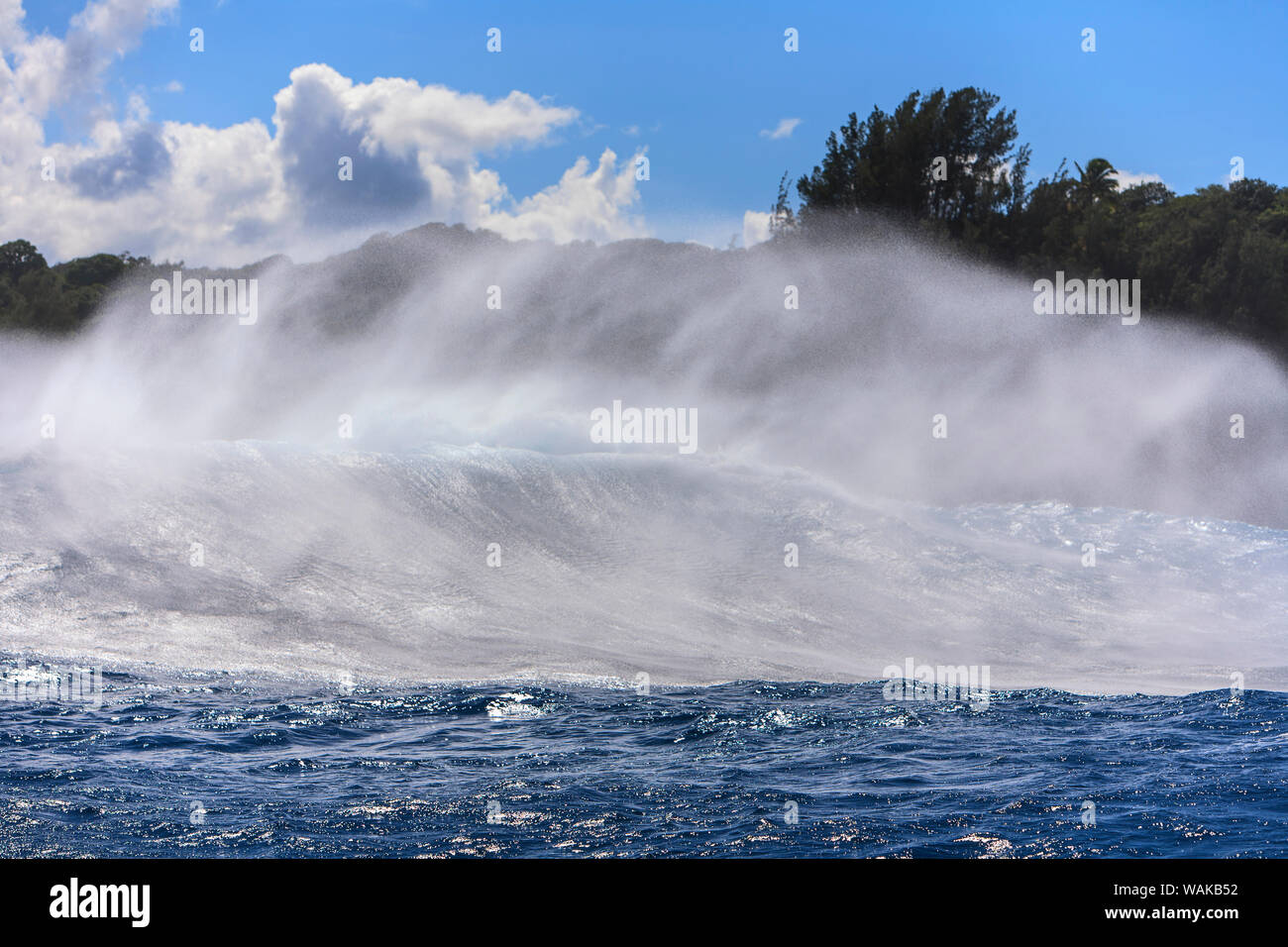 Riesige Welle bricht in der Nähe von 'Jaws' North Shore von Maui, Hawaii, USA Stockfoto