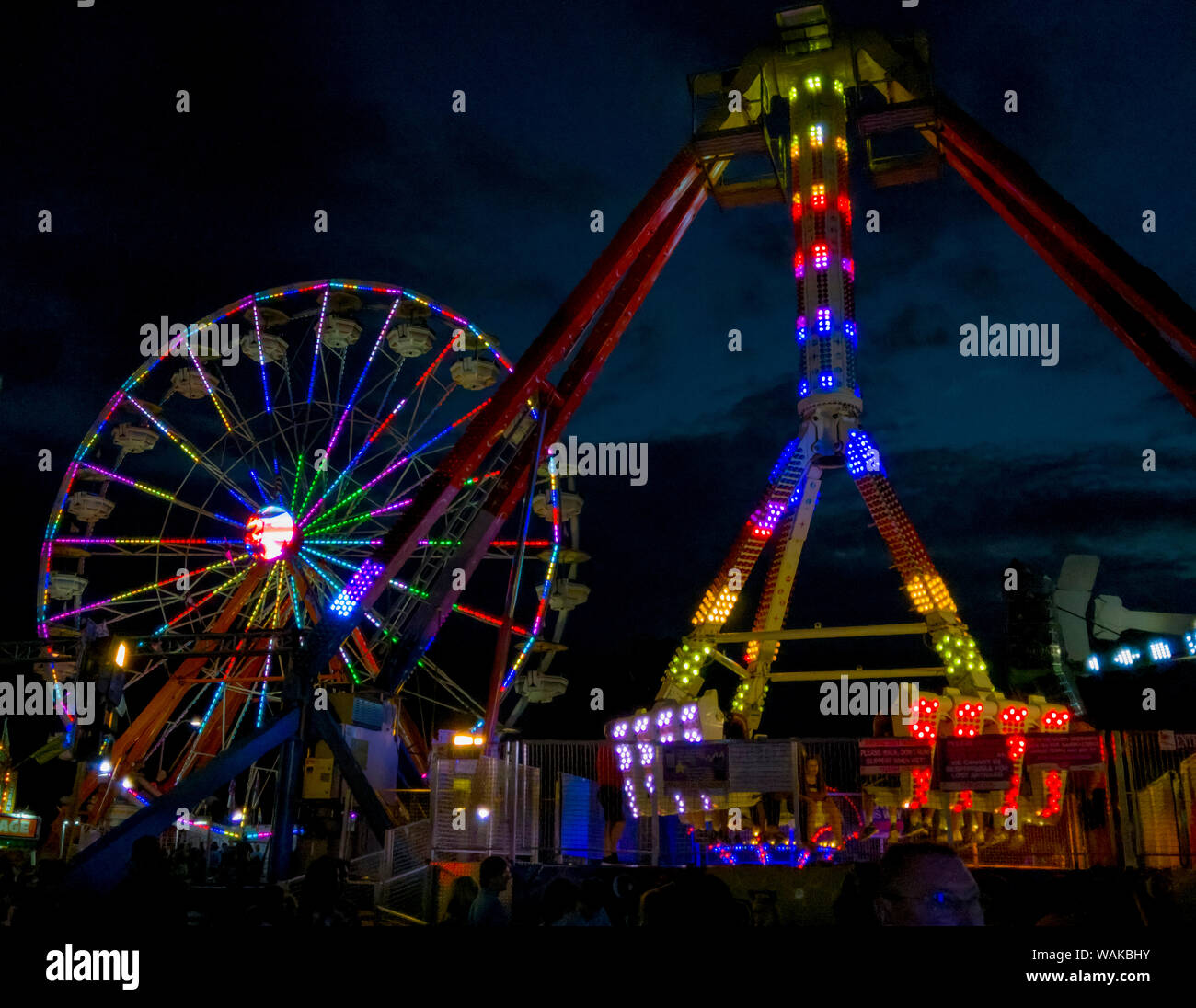 USA, Indiana, Indianapolis. Karneval Fahrten bei Nacht. Kredit als: Wendy Kaveney/Jaynes Galerie/DanitaDelimont.com Stockfoto