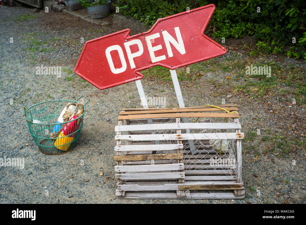 USA, Massachusetts, Cape Ann, Essex. Antike Zeichen Stockfoto
