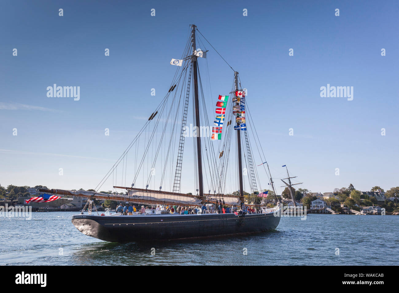USA, Massachusetts, Cape Ann, Gloucester. Gloucester Schoner Festival, schooners Stockfoto