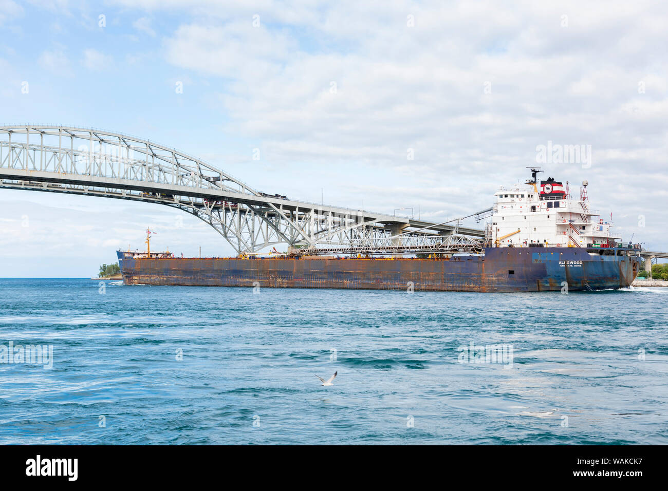 Schiff segeln bis zum Lake Huron, Port Huron, Michigan. Stockfoto