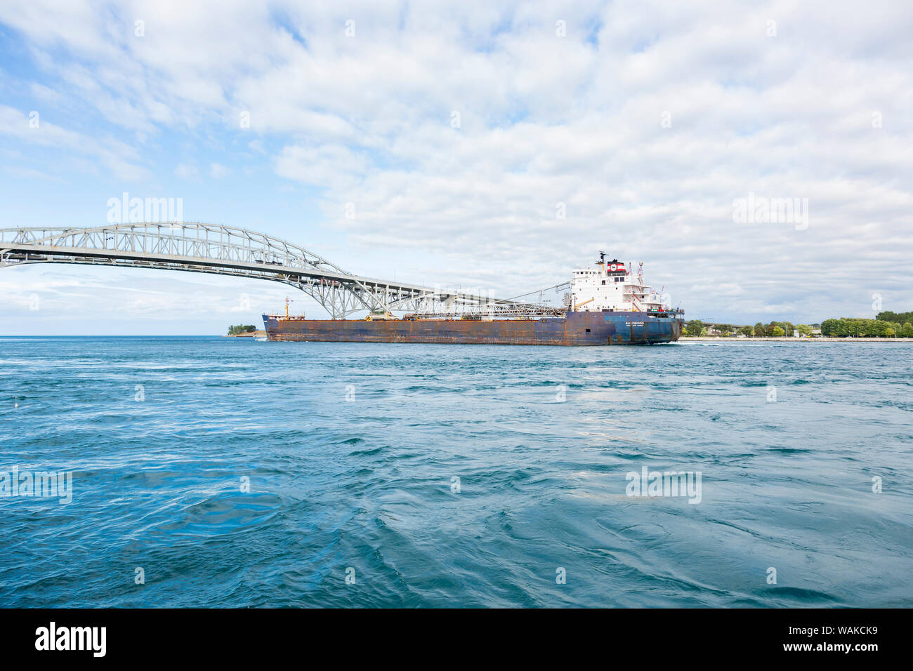 Schiff segeln bis zum Lake Huron, Port Huron, Michigan. Stockfoto