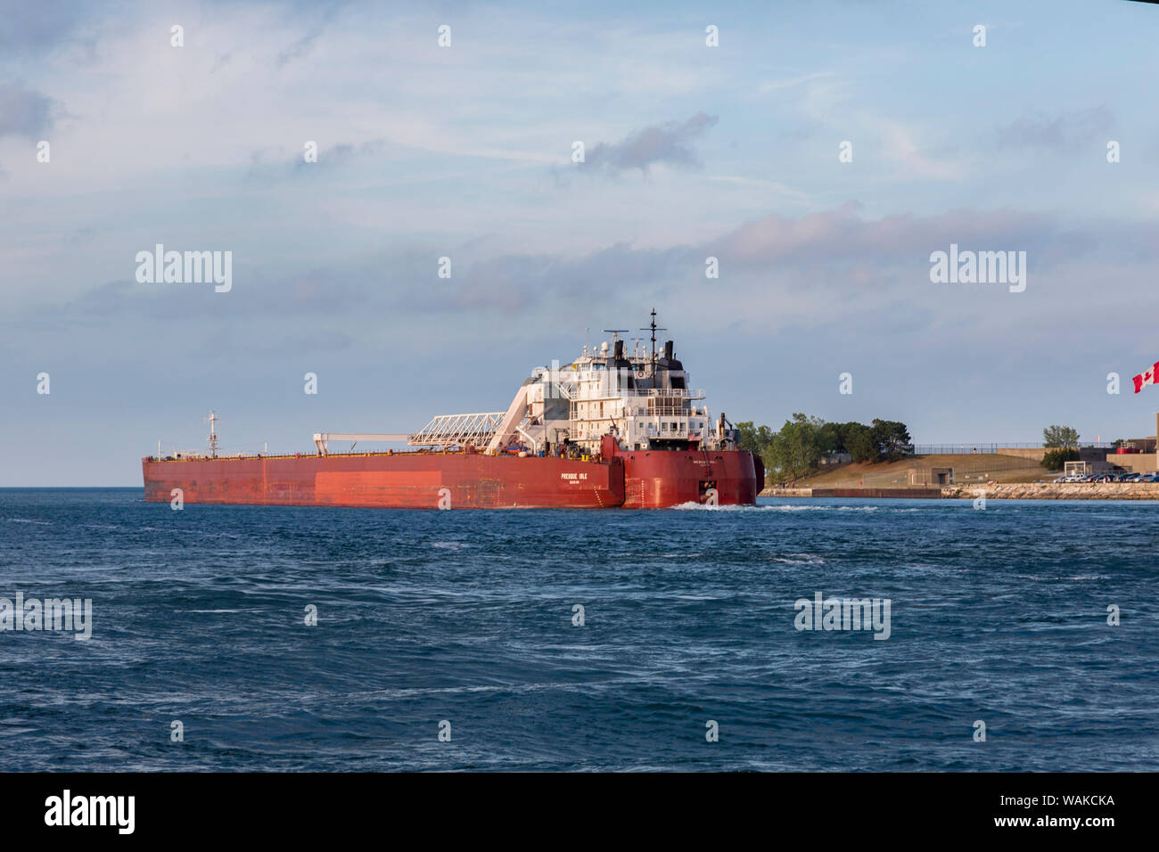 Schiff am Lake Huron, Port Huron, Michigan. Stockfoto