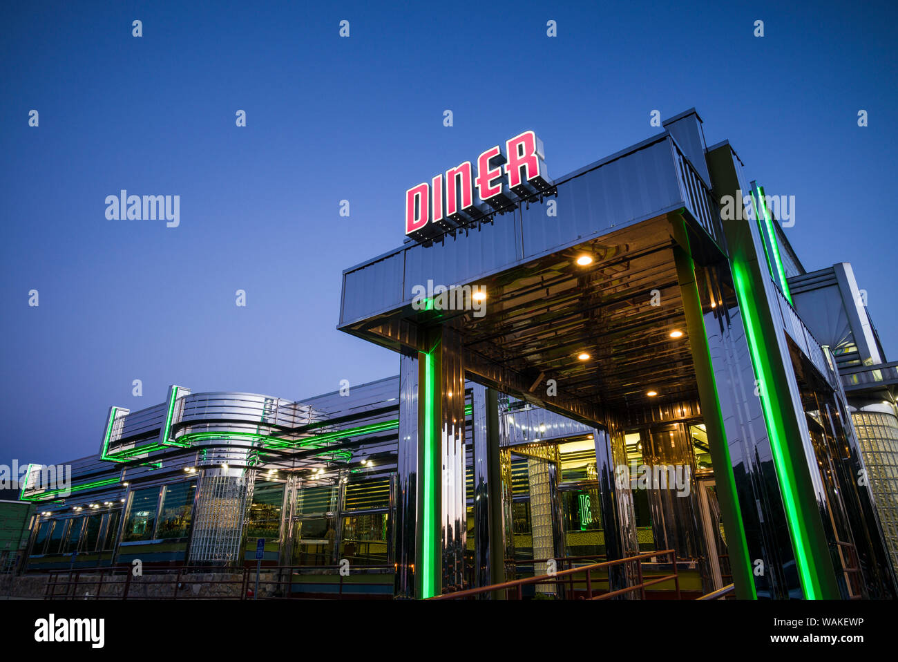 USA, New York, Fishkill. I-84 Diner Stockfoto