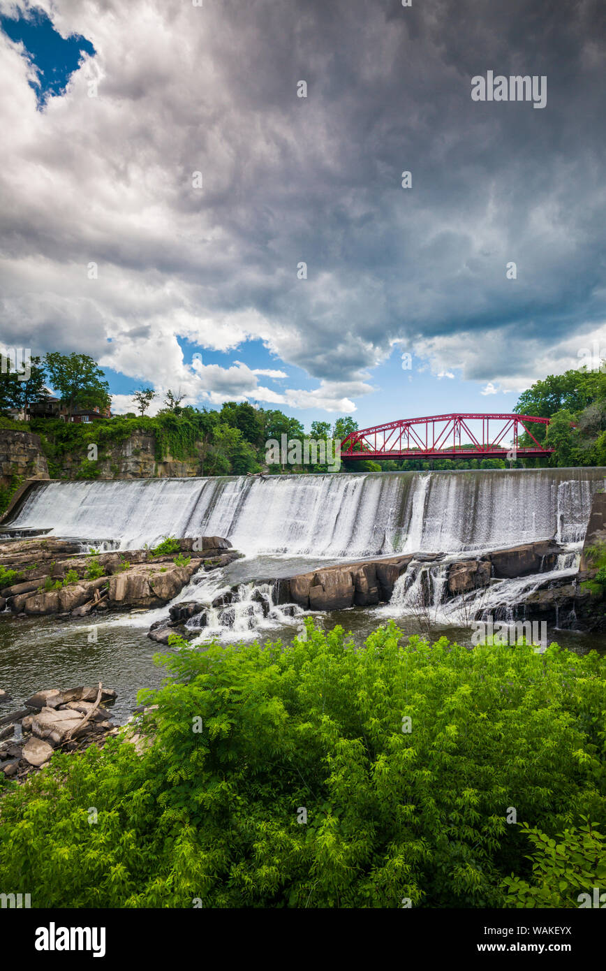 USA, New York, New Windsor. Wasserfälle Stockfoto
