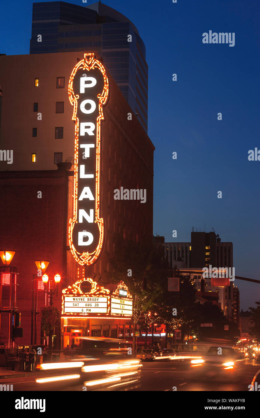 Portland Theater. Historischen Teil der Innenstadt von Portland in der Nähe von Pioneer Square, Oregon, USA. (Redaktionelle nur verwenden) Stockfoto