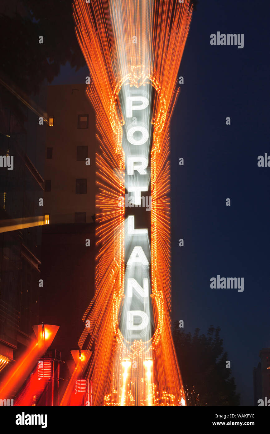 Portland Theater. Historischen Teil der Innenstadt von Portland in der Nähe von Pioneer Square, Oregon, USA. (Redaktionelle nur verwenden) Stockfoto