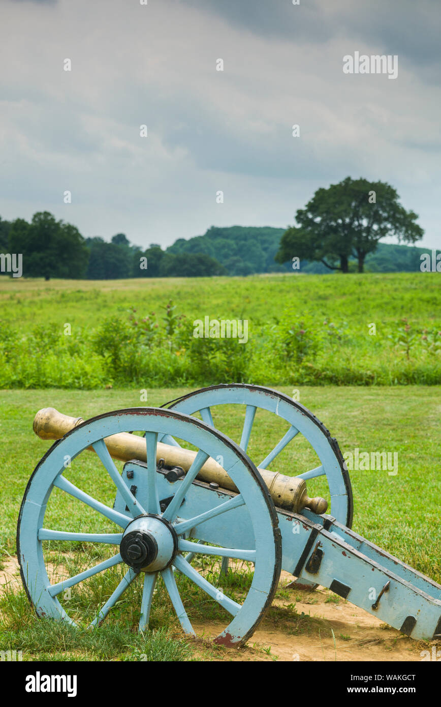 USA, Pennsylvania, König von Preußen. Valley Forge National Historical Park, Schlachtfeld der amerikanischen revolutionären Krieg, Muhlenberg Brigade Kanone Stockfoto